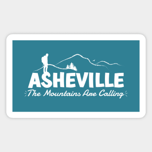 The Mountains Are Calling - Asheville, NC - WO Teal 02 Magnet